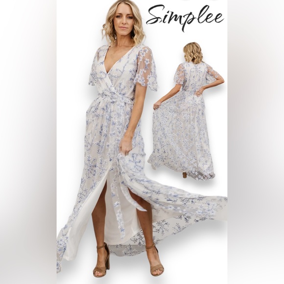 Simplee Apparel | Dresses | Nwt Simplee Marseille Embossed Maxi Dress ...